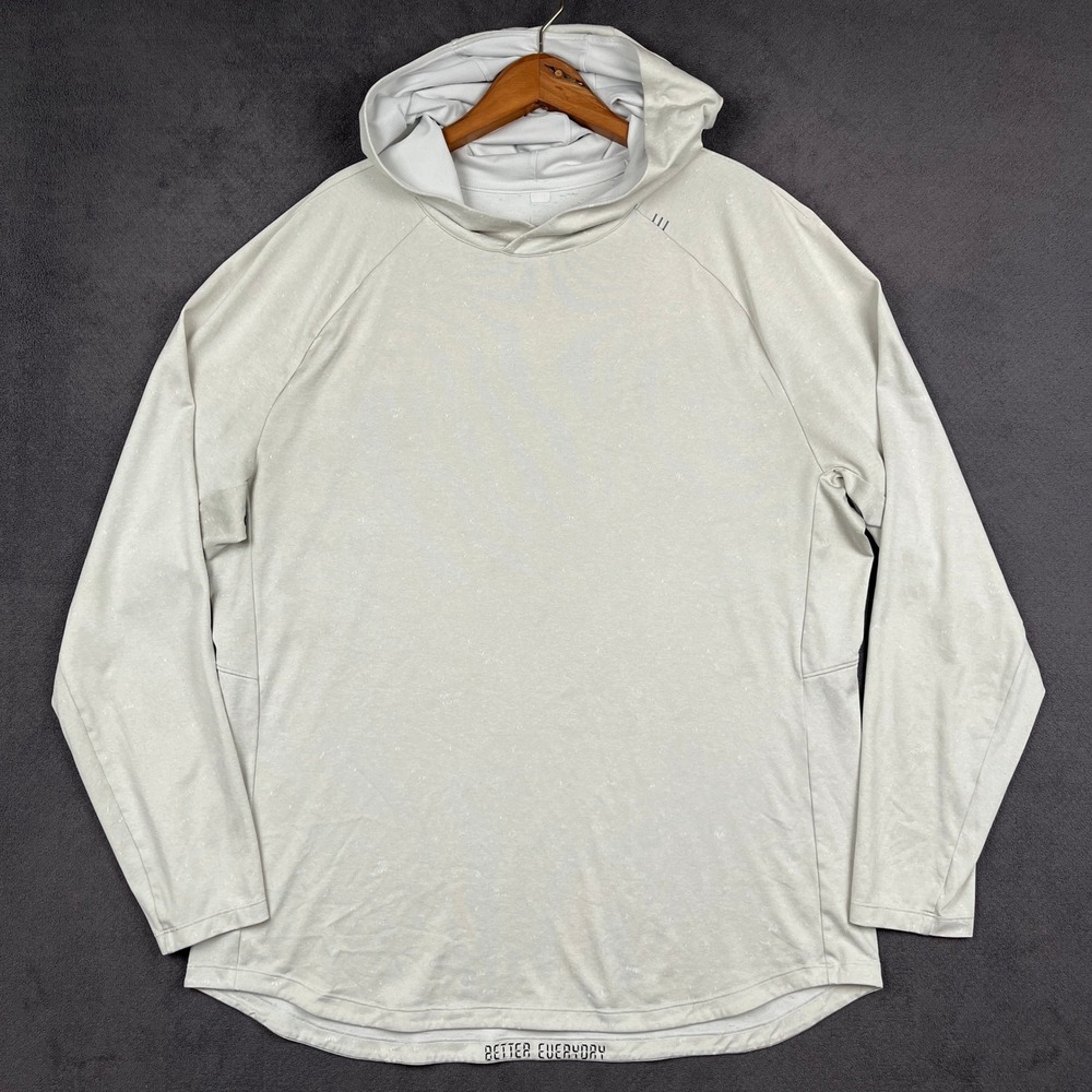 Lululemon Fresh Form Hoodie Mens XXL Light Gray Speckled Performance Pullover